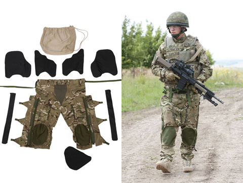 Британский солдат, носящий полный комплект «нижней» защиты