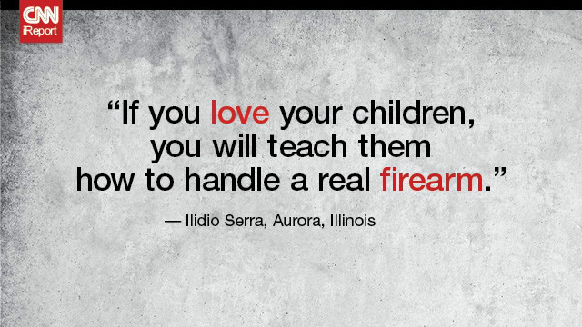 Если вы любите своих детей вы научите их обращению с огнестрельным оружием