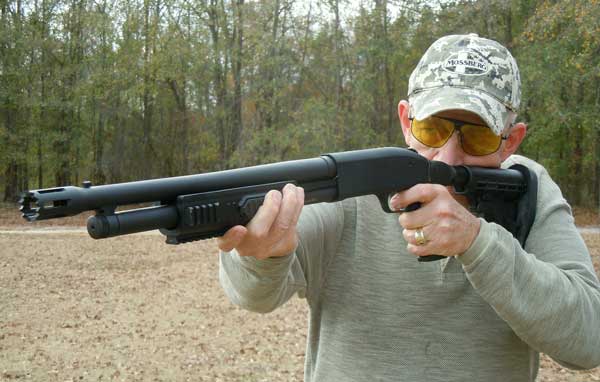 Fighting Flex: The author tries his hand with a collapsible stock/breaching barrel setup.