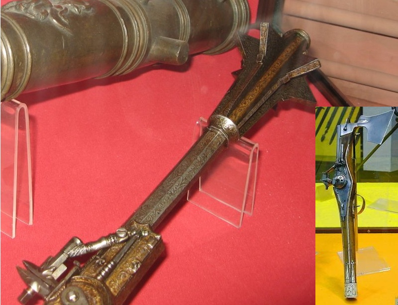 Собственно пистолеты с шестопером и топором, XVI век.