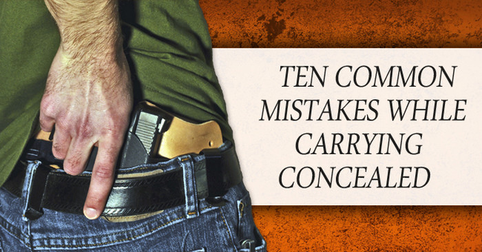 Десятка найпоширеніших помилок, що вчиняються під час прихованого носіння зброї