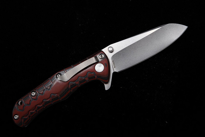 Kizer Cutlery 012-405 Red & Black Micarta VG-10, AUS10, AUS8 and Crucible CPM S35VN are available