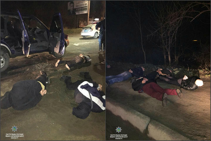 Три автомобілі й 11 чоловіків, причетних до стрілянини, затримали патрульні в Івано-Франківську.