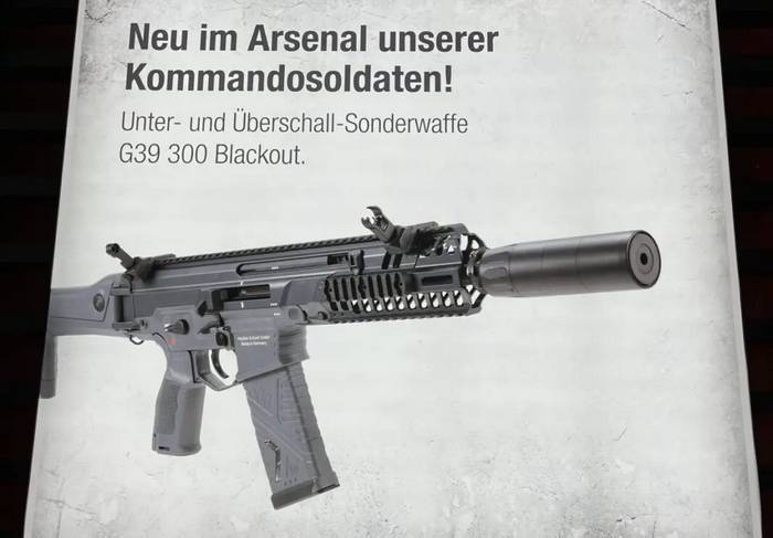 Розроблені на базі HK437 гвинтівки у калібрі .300 Blackout надійдуть на озброєння Бундесверу під індексом G39.