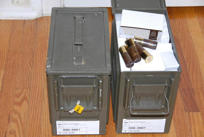 Армейские упаковки патронов для гладкоствольного оружия ВС Швейцарии