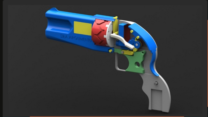 Напечатанный на 3D-принтере револьвер Йошимото Имуры