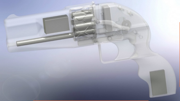 Напечатанный на 3D-принтере револьвер Йошимото Имуры