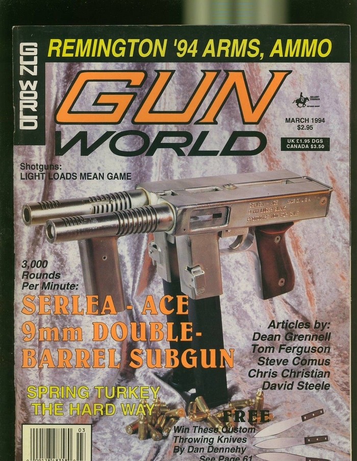 В марте 1994 года в США вышел очередной номер журнала Gun World, на обложке которого был изображен прототип пистолета-пулемета SerLea ACE.