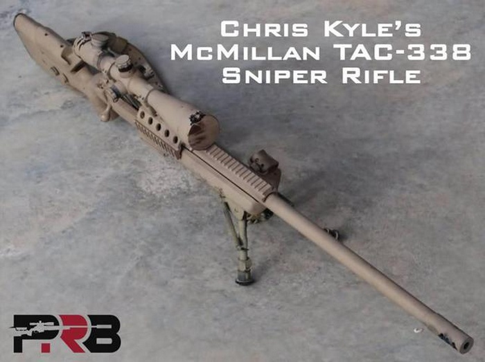 Тяжелая крупнокалиберная винтовка 8,58 мм (.338 калибр в США), с которой Крис Кейл воевал в Ираке и которую он считал для снайпера более эффективной, чем Барретт калибра 12,7мм