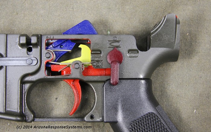 trigger, hammer, and sear left side