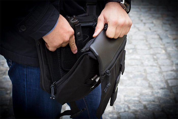 Городская тактическая сумка для скрытого ношения оружия «9TACTICAL Black Casual Bag L».