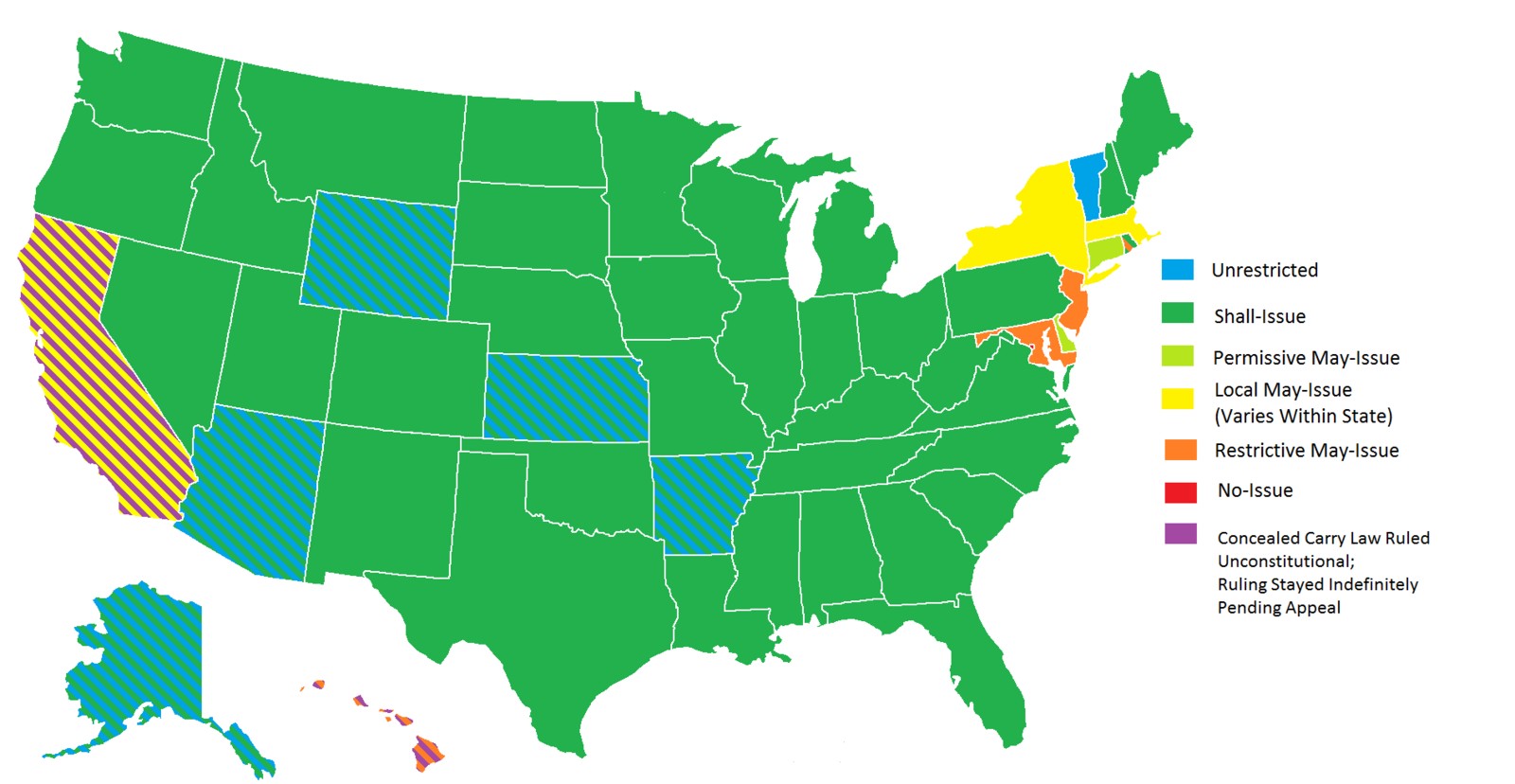 US State Concealed Carry May 2015
