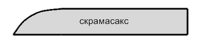 Боковой профиль клинка: скрамасакс