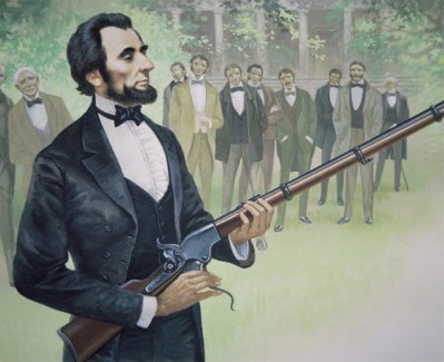 Президент Линкольн с винтовкой Спенсера