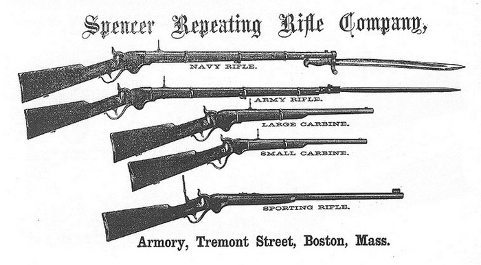 Вырезка из рекламного проспекта Spencer Repeating Rifle Company