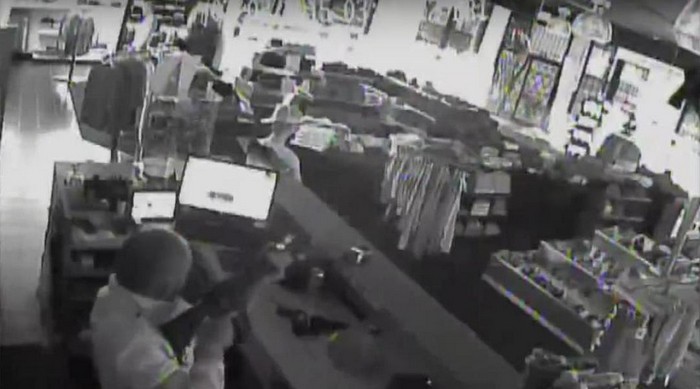 Surveillance video captures shootout between would-be burglars, Bouchard's owner 