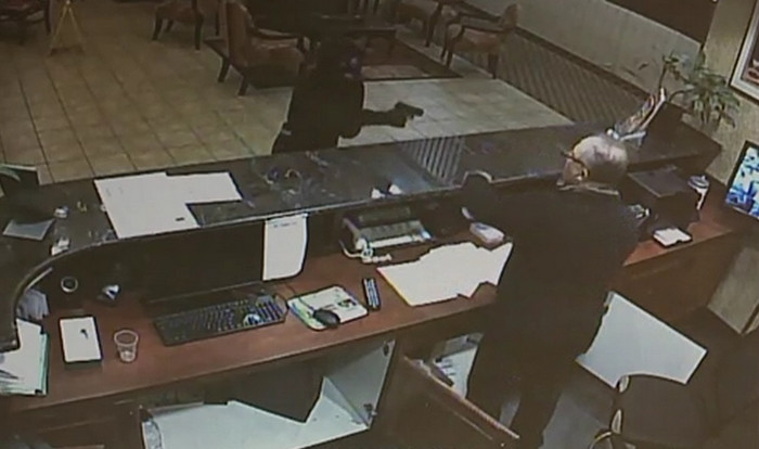 Hotel robbery surveillance