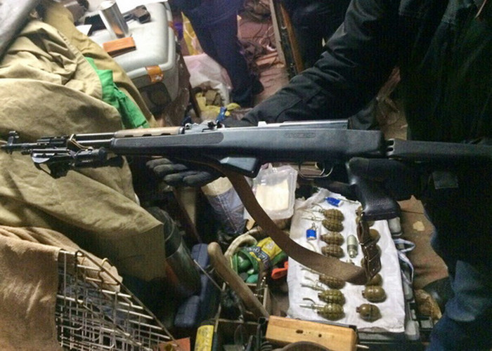 Изъятое оружие в Голосеевском районе Киева