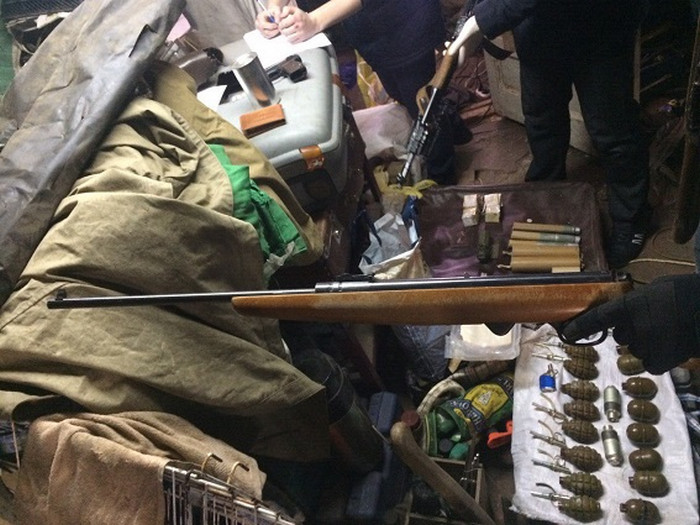 Вилучена зброя в Голосіївському районі Києва
