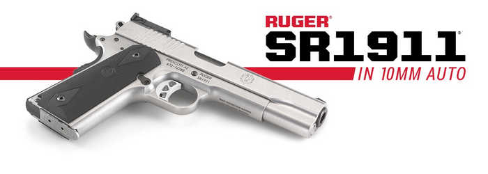 Ruger SR1911 теперь доступен и в варианте под мощный патрон 10 мм Auto