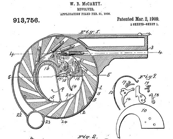 William B. McCarty Patent Revolving Pistol