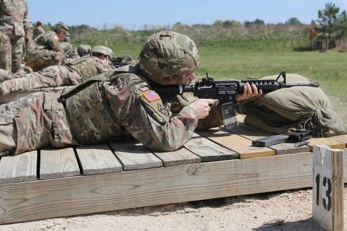Army inspecting M4s and M16s