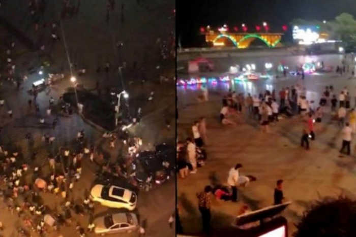 In China driver attacks people