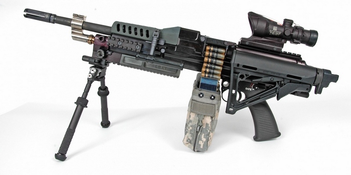 Легкий кулемет Textron 5.56mm LSAT. Демонстраційна зброя NGSAR є прототипом Textron на основі технології LSAT.