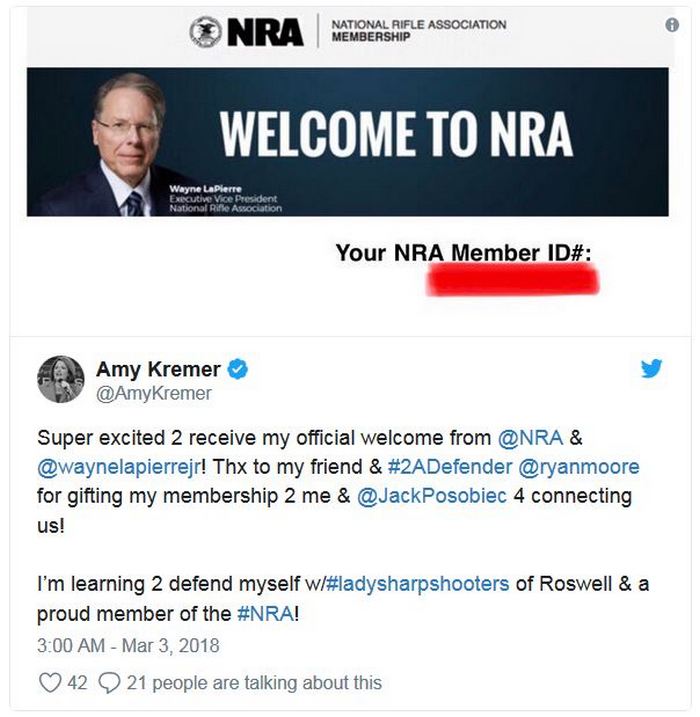 Коли у Twitter з’явився хештег #KillTheNRA, я роздав 11 членств у NRA. 