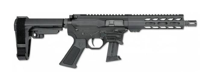 Пістолет Rock River Arms BT-9 з 7-дюймовим стволом зі стабілізуючою опорою SBA3.