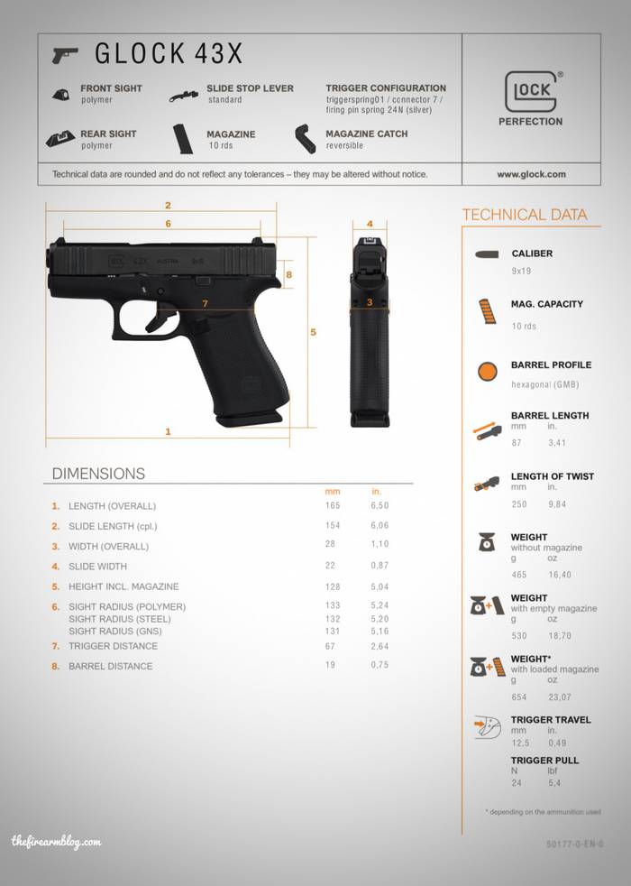 Пістолет Glock 43X