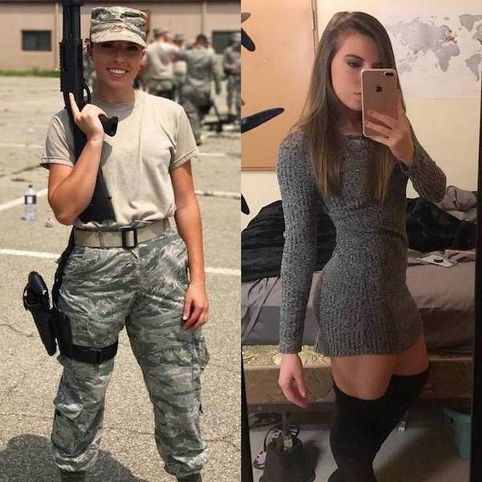 Дівчата в уніформі і без неї
