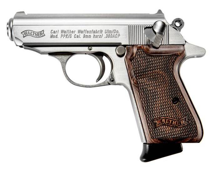 Пістолет Walther PPK/S з з накладками на руків'я з деревини кокоболо.