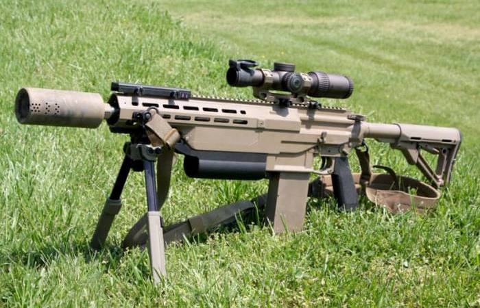 Прототип 6,8-мм автоматичної гвинтівки NGSW-R розробки корпорації Textron з встановленим Smuzzle п'ятого покоління.