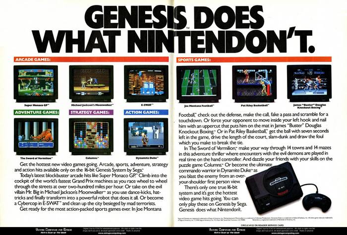 Genesis може те, що не може Nintendo.