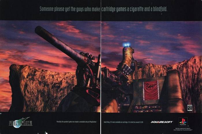 Реклама гри Final Fantasy VII від Sony.