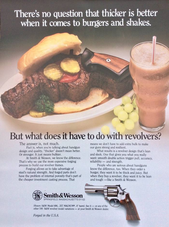Немає сумнівів, що чим товщий бургер, тим краще… Але яке це має відношення до револьверів.