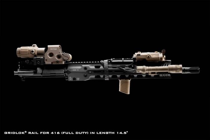 Ствольна накладка GRIDLOK (Full Duty) довжиною 368 мм для автомата HK416.
