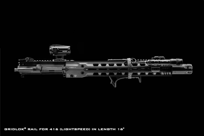 Ствольна накладка GRIDLOK (Lightspeed) довжиною 406 мм для автомата HK416.