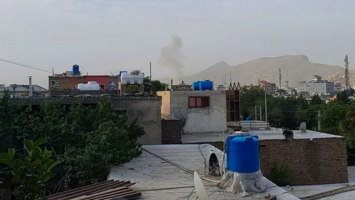 Дим над будинком, де, імовірно, убили Завахірі  Автор фото Getty Images