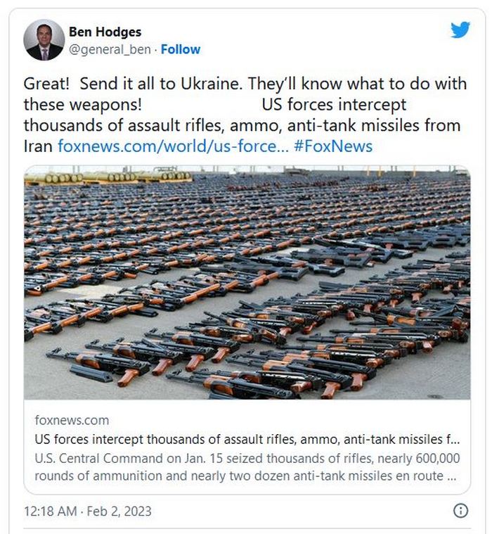 Бен Ходжес поширив у своєму Twitter повідомлення FOX News