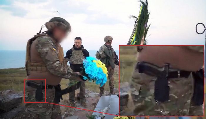 Пістолет Laugo Arms Alien на озброєнні українського військового, 8 липня 2023 року. 