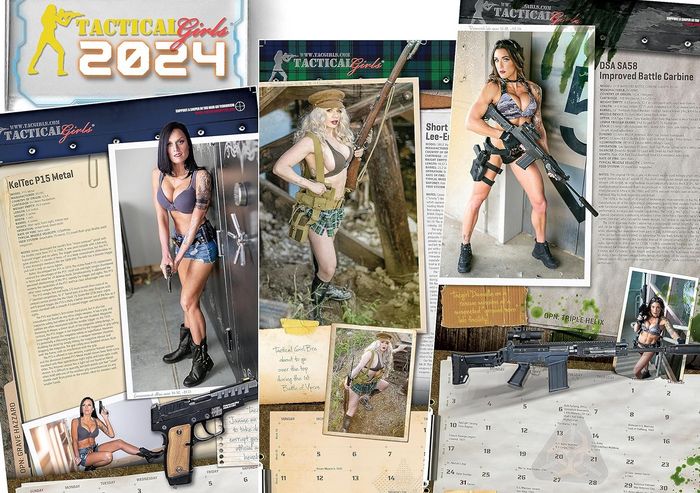 Календарі з дівчатами та зброєю