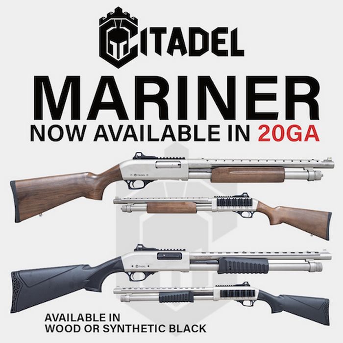 New Citadel Mariner 20 Gauge Pump Shotgun