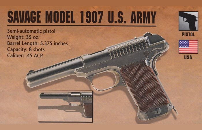 Пістолет Savage Model 1907 для армії
